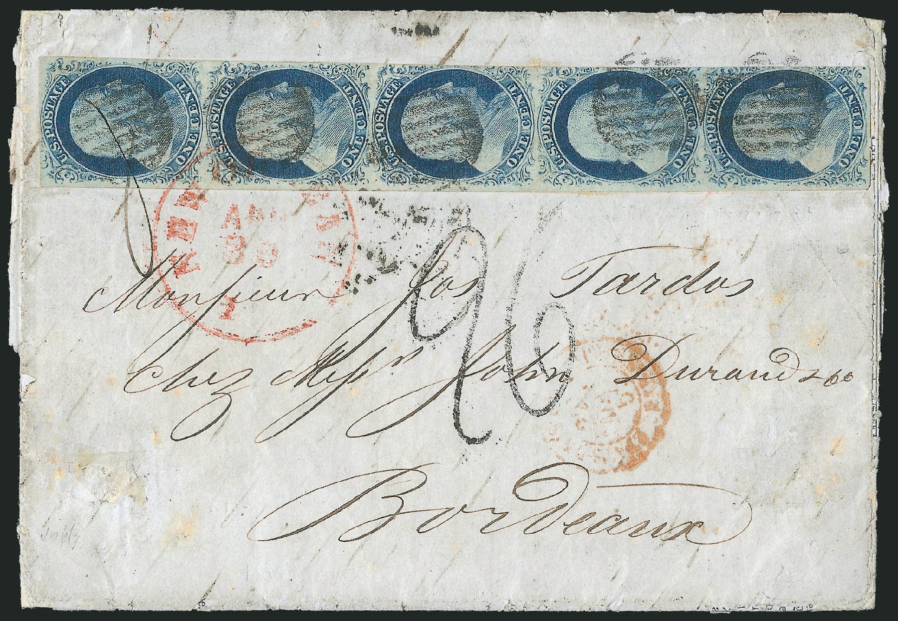 Cost of US Stamp Scott Catalog # 9 - 1c 1852 Franklin. Robert Siegel Auction Galleries, Jun 2015, Sale 1105, Lot 2530