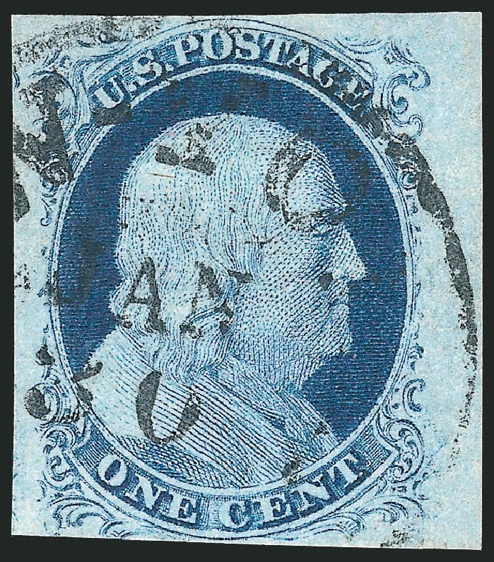 Cost of US Stamps Scott Cat. # 9 - 1852 1c Franklin. Robert Siegel Auction Galleries, Sep 2010, Sale 994, Lot 780