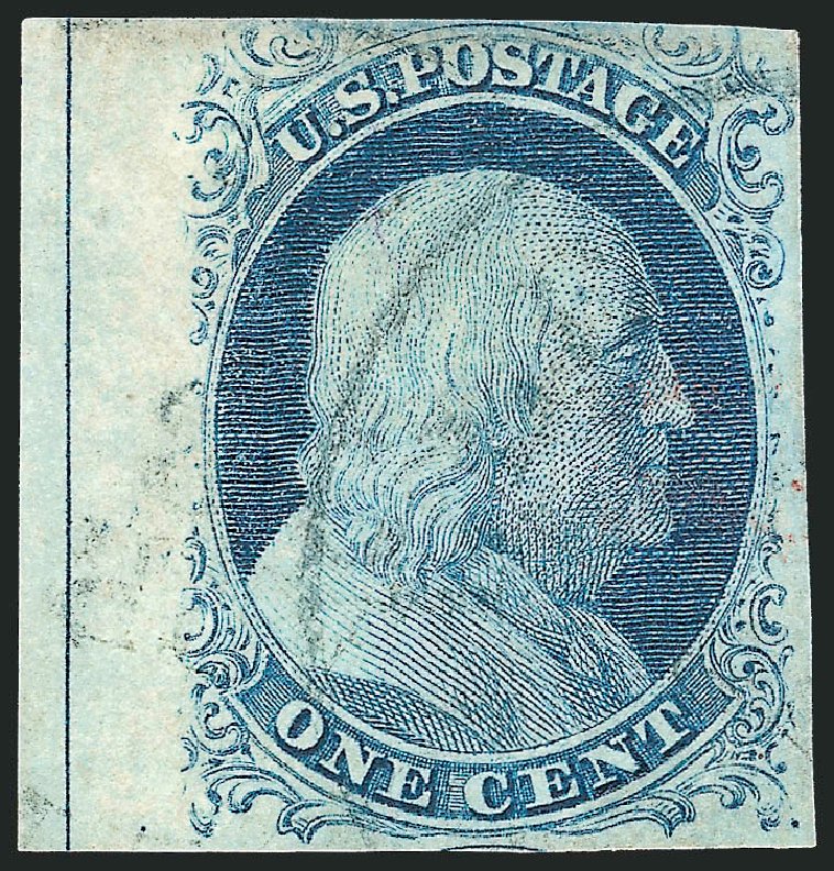 US Stamps Price Scott Cat. 9: 1c 1852 Franklin. Robert Siegel Auction Galleries, Sep 2010, Sale 994, Lot 790