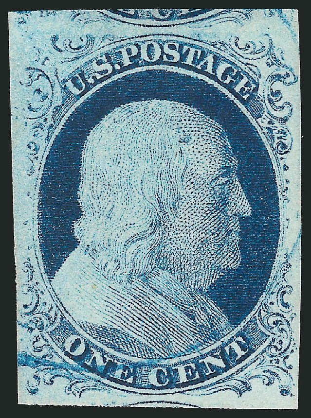Cost of US Stamp Scott Cat. #9 - 1c 1852 Franklin. Robert Siegel Auction Galleries, Sep 2010, Sale 994, Lot 830