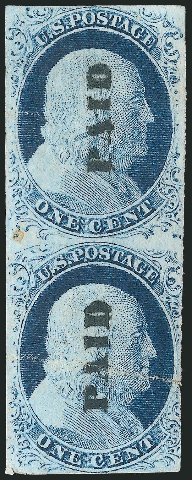 Values of US Stamps Scott Catalogue 9: 1852 1c Franklin. Robert Siegel Auction Galleries, Sep 2010, Sale 994, Lot 860