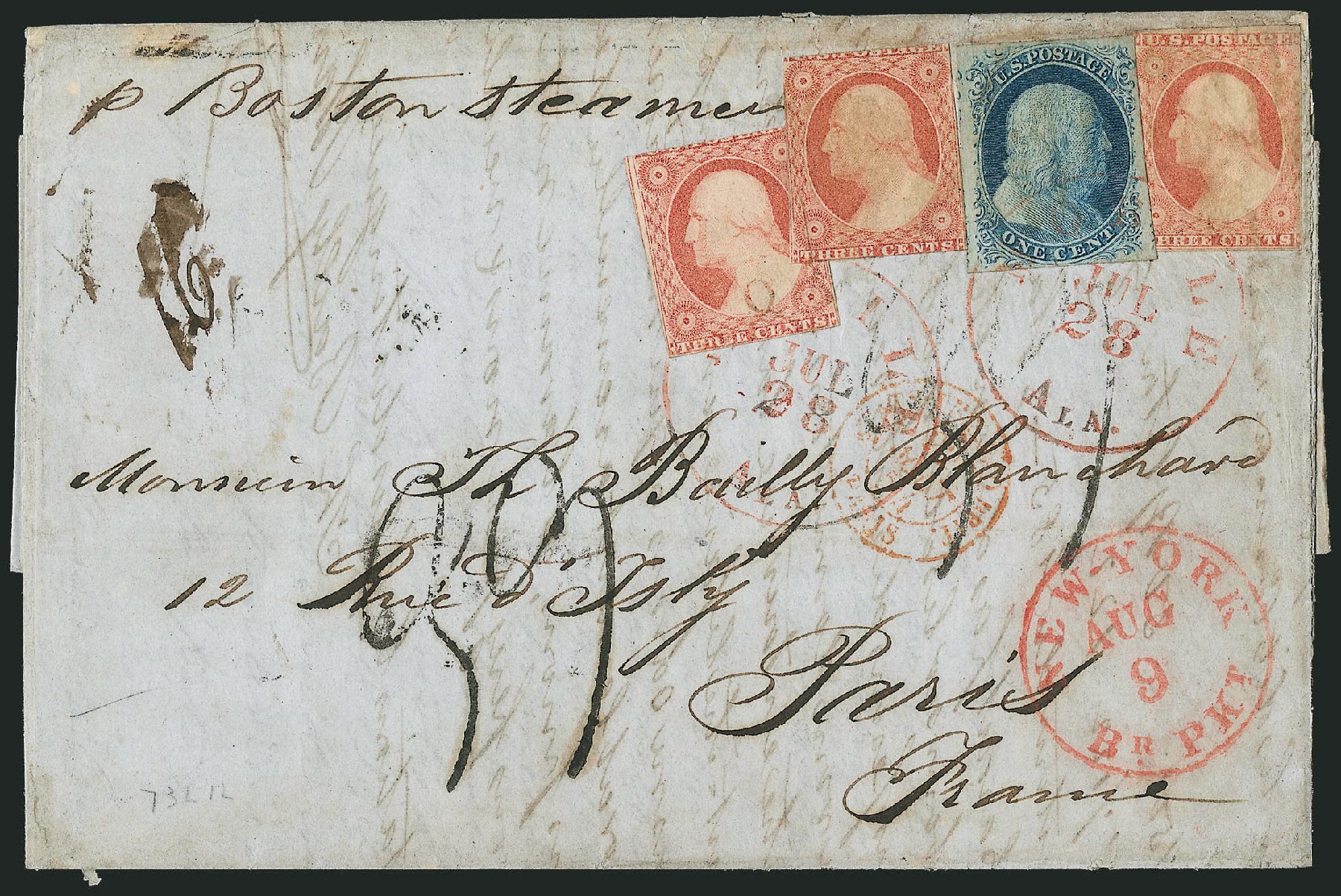 Prices of US Stamps Scott Catalogue #9: 1852 1c Franklin. Robert Siegel Auction Galleries, Sep 2010, Sale 994, Lot 900