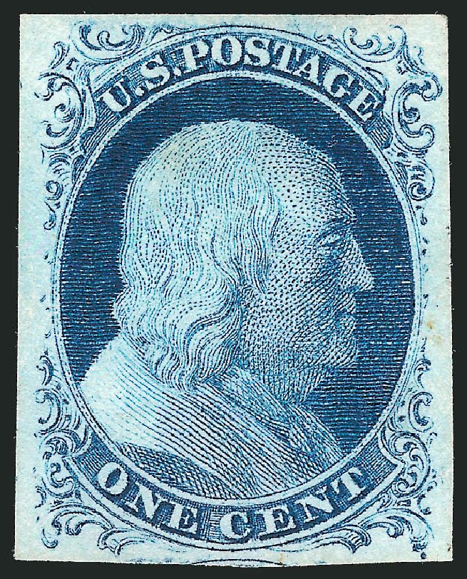 US Stamps Prices Scott Catalogue # 9: 1c 1852 Franklin. Robert Siegel Auction Galleries, Dec 2010, Sale 998, Lot 120