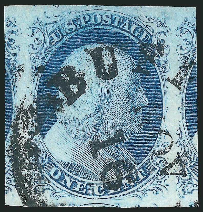 Values of US Stamp Scott Catalogue #9 - 1c 1852 Franklin. Robert Siegel Auction Galleries, Dec 2010, Sale 998, Lot 140