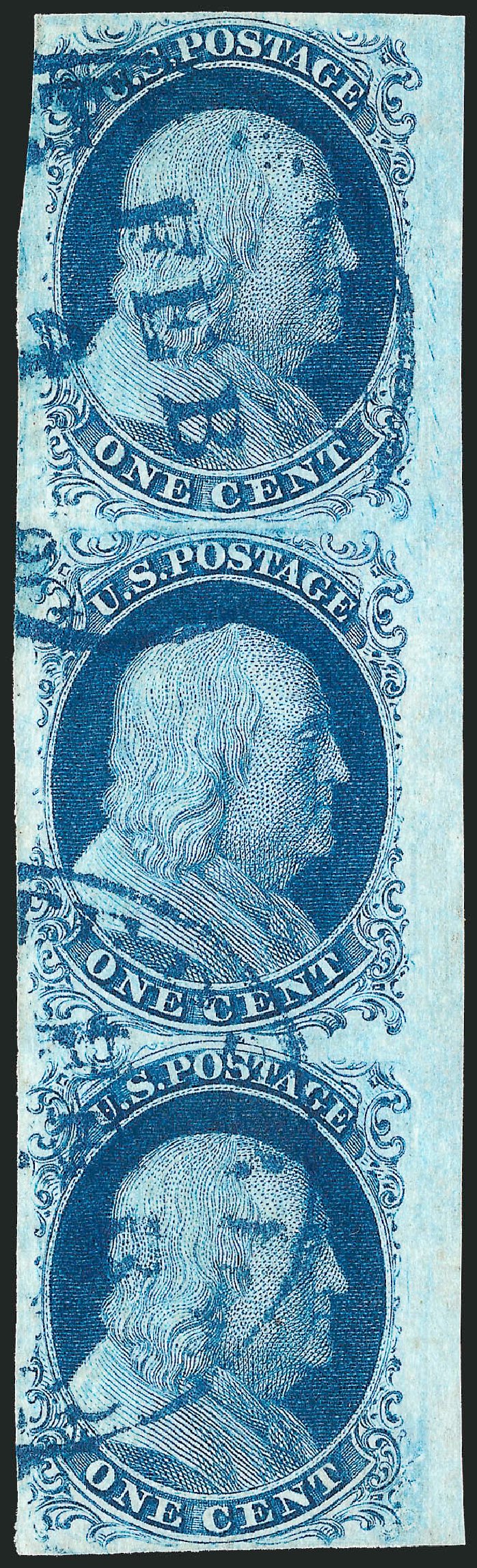 Price of US Stamps Scott Catalog # 9: 1c 1852 Franklin. Robert Siegel Auction Galleries, Dec 2010, Sale 998, Lot 220