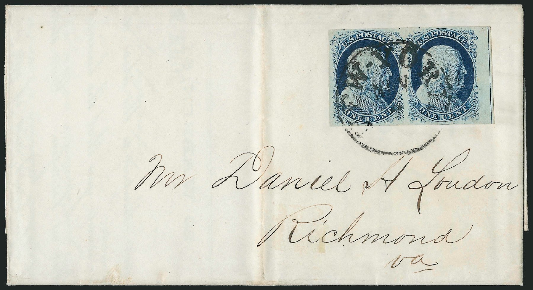 US Stamp Price Scott Catalogue #9 - 1852 1c Franklin. Robert Siegel Auction Galleries, Dec 2010, Sale 998, Lot 90