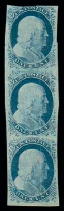 Value of US Stamps Scott #9 - 1852 1c Franklin. Matthew Bennett International, Dec 2007, Sale 325, Lot 1421