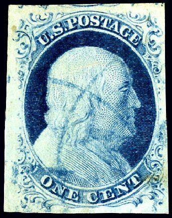 Cost of US Stamp Scott # 9: 1c 1852 Franklin. Matthew Bennett International, Dec 2008, Sale 330, Lot 1361