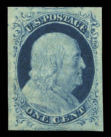Price of US Stamps Scott Catalog #9: 1c 1852 Franklin. Matthew Bennett International, Sep 2010, Sale 332, Lot 2001
