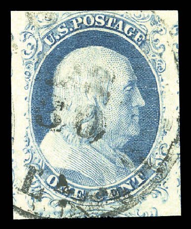 Prices of US Stamps Scott Cat. # 9 - 1852 1c Franklin. Matthew Bennett International, Sep 2010, Sale 333, Lot 3291