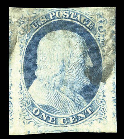 Prices of US Stamp Scott Cat. # 9: 1c 1852 Franklin. Matthew Bennett International, Sep 2010, Sale 333, Lot 3301