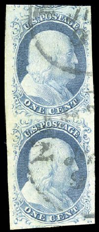 Cost of US Stamps Scott Catalog # 9 - 1c 1852 Franklin. Matthew Bennett International, Sep 2010, Sale 333, Lot 3311
