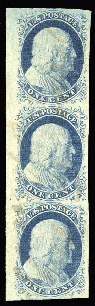 Costs of US Stamps Scott Catalog #9 - 1c 1852 Franklin. Cherrystone Auctions, Jan 2015, Sale 201501, Lot 61