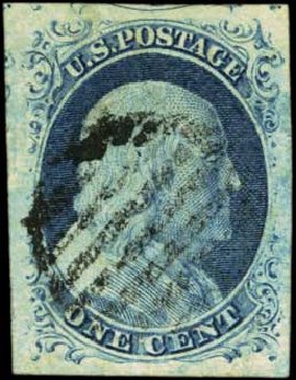 Value of US Stamps Scott Cat. #9: 1c 1852 Franklin. Harmer-Schau Auction Galleries, Feb 2012, Sale 92, Lot 781