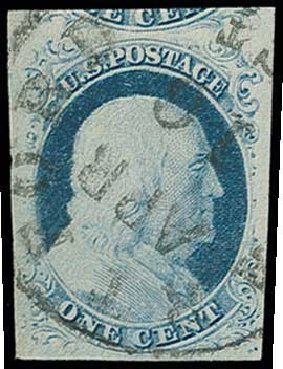 US Stamps Prices Scott Cat. 9 - 1852 1c Franklin. H.R. Harmer, Jun 2013, Sale 3003, Lot 1031