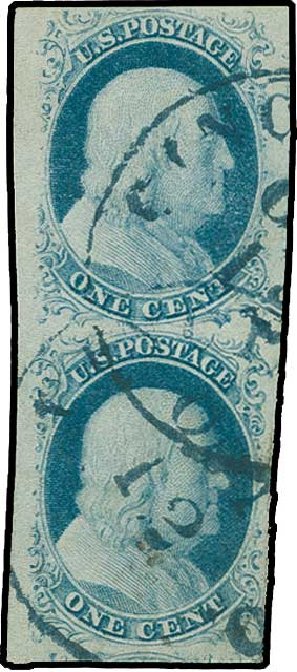 Cost of US Stamp Scott Cat. 9 - 1852 1c Franklin. H.R. Harmer, Jun 2015, Sale 3007, Lot 3101