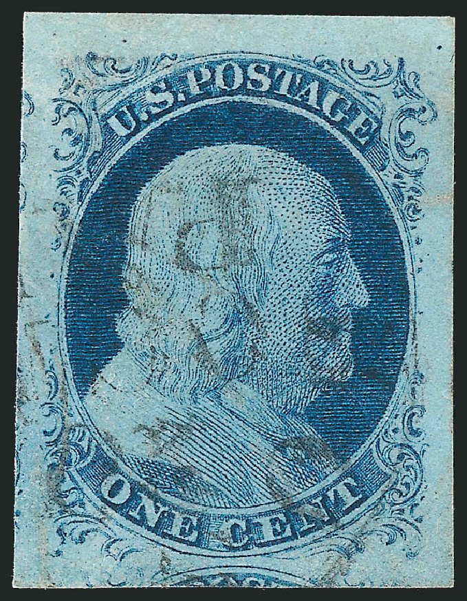 Costs of US Stamp Scott #9 - 1c 1852 Franklin. Robert Siegel Auction Galleries, Oct 2012, Sale 1032, Lot 3021
