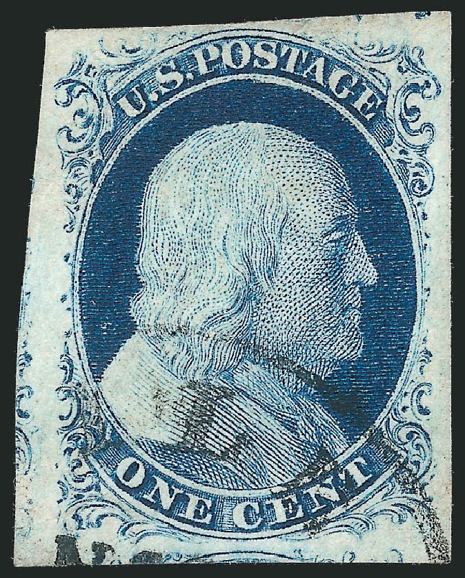 Cost of US Stamp Scott # 9 - 1c 1852 Franklin. Robert Siegel Auction Galleries, Jul 2013, Sale 1050, Lot 91