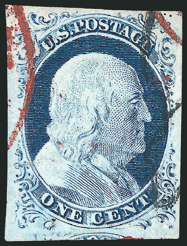 Values of US Stamps Scott Catalog # 9: 1852 1c Franklin. Robert Siegel Auction Galleries, Dec 2013, Sale 1062, Lot 71