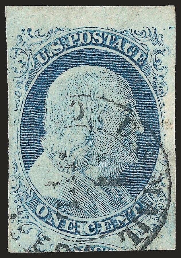 Value of US Stamp Scott Catalogue # 9: 1852 1c Franklin. Robert Siegel Auction Galleries, Sep 2009, Sale 976, Lot 1121