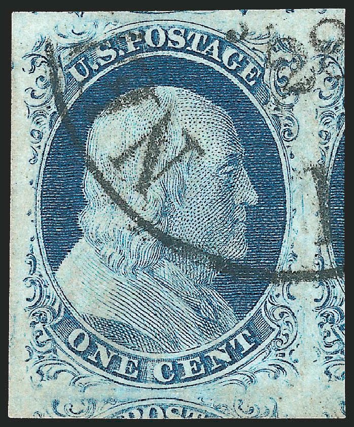 US Stamps Prices Scott #9: 1c 1852 Franklin. Robert Siegel Auction Galleries, Apr 2010, Sale 984, Lot 81