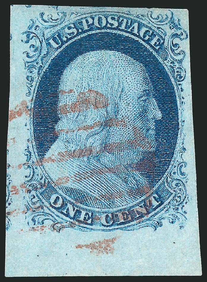 US Stamps Price Scott Catalogue # 9: 1c 1852 Franklin. Robert Siegel Auction Galleries, Dec 2010, Sale 998, Lot 181