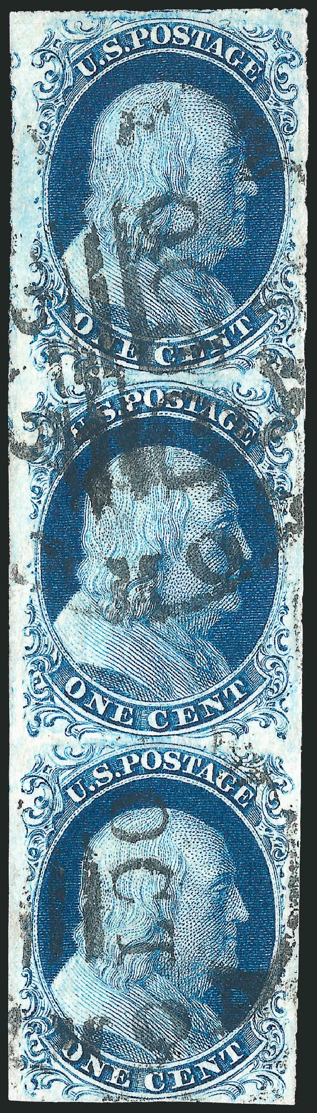US Stamp Prices Scott #9 - 1852 1c Franklin. Robert Siegel Auction Galleries, Dec 2010, Sale 998, Lot 221