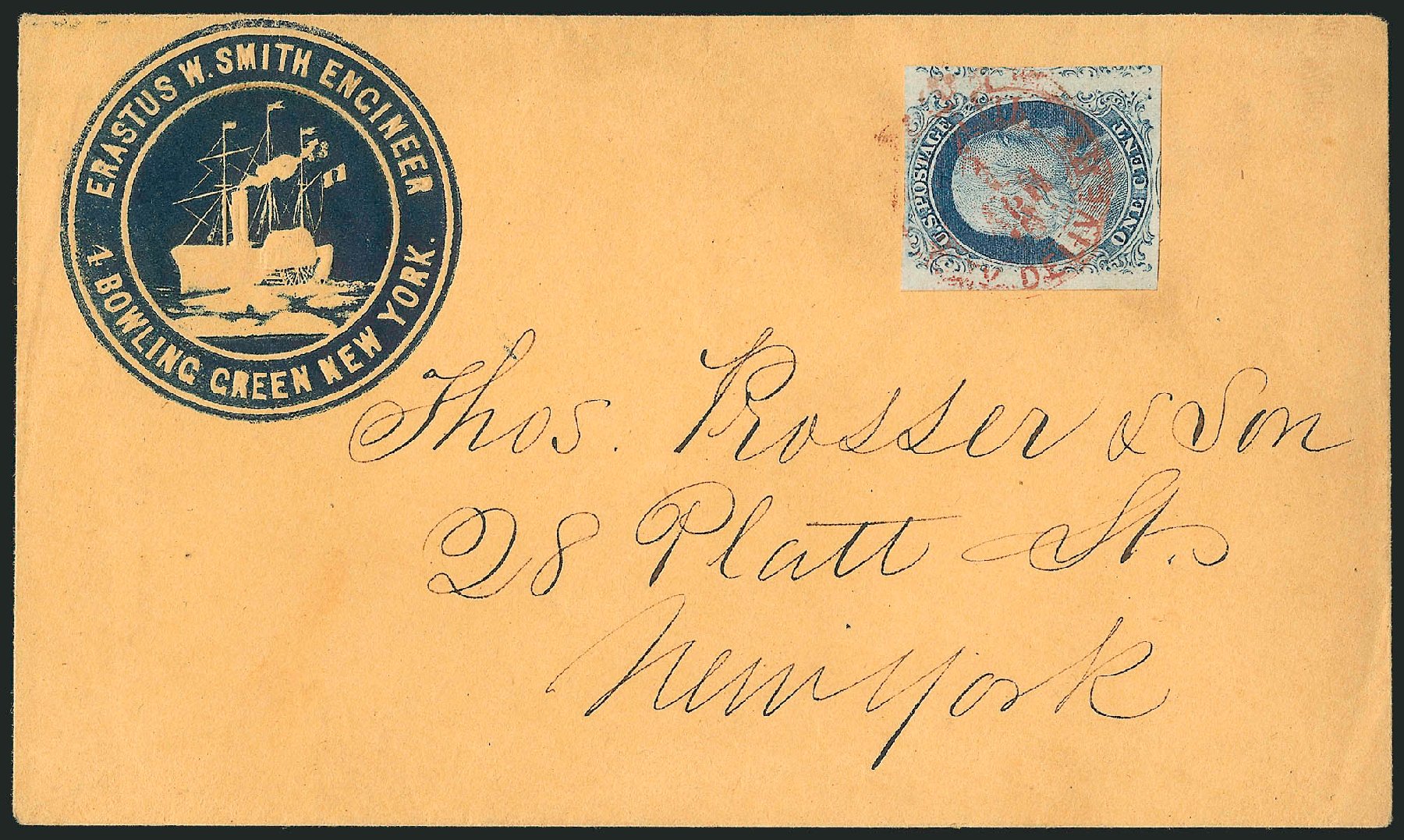 Values of US Stamps Scott Cat. #9 - 1c 1852 Franklin. Robert Siegel Auction Galleries, Dec 2010, Sale 998, Lot 231