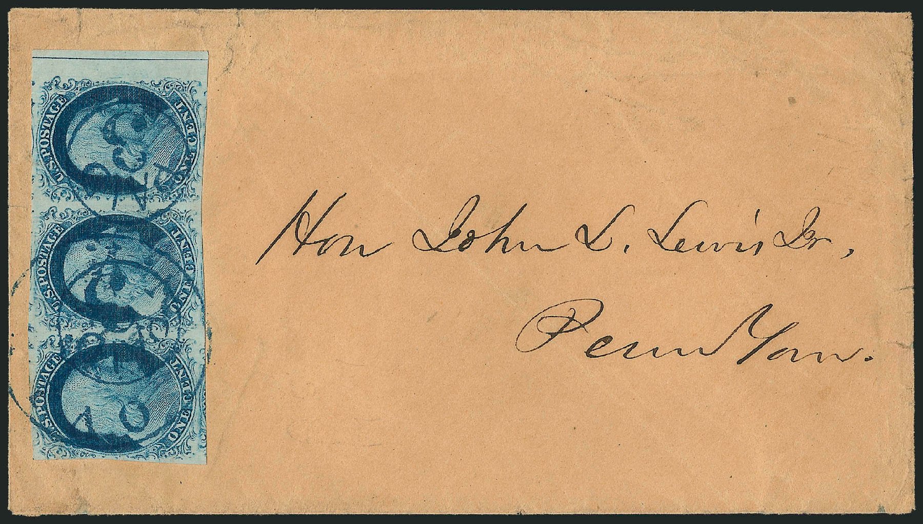 US Stamps Price Scott Catalogue #9 - 1c 1852 Franklin. Robert Siegel Auction Galleries, Dec 2010, Sale 998, Lot 91