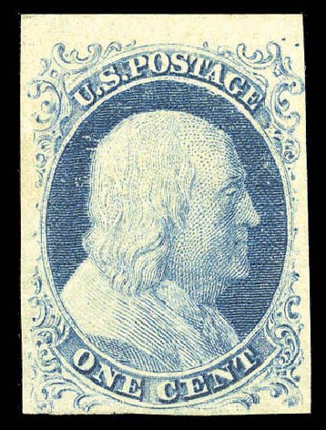 US Stamp Price Scott Catalogue # 9: 1c 1852 Franklin. Matthew Bennett International, Sep 2010, Sale 331, Lot 334