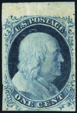 Value of US Stamps Scott Catalog #9: 1852 1c Franklin. Harmer-Schau Auction Galleries, Jan 2014, Sale 100, Lot 414