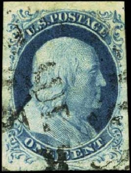 Cost of US Stamp Scott Catalog #9: 1852 1c Franklin. Harmer-Schau Auction Galleries, Feb 2012, Sale 92, Lot 784