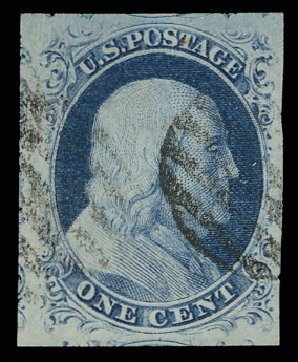 US Stamp Value Scott Catalogue 9: 1852 1c Franklin. H.R. Harmer, May 2014, Sale 3005, Lot 1024