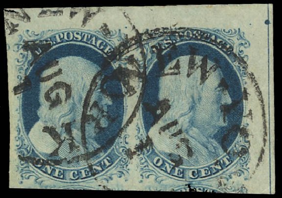 Values of US Stamp Scott Catalogue # 9: 1c 1852 Franklin. Daniel Kelleher Auctions, Oct 2012, Sale 632, Lot 934