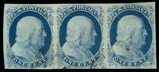 Costs of US Stamp Scott Catalog #9: 1c 1852 Franklin. Daniel Kelleher Auctions, Dec 2014, Sale 661, Lot 24