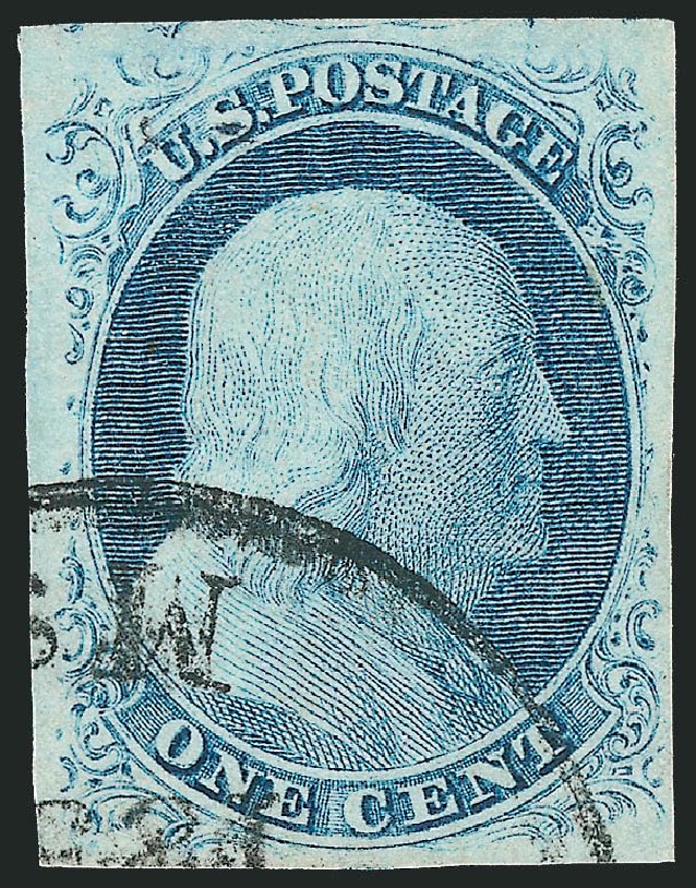 Value of US Stamp Scott # 9 - 1852 1c Franklin. Robert Siegel Auction Galleries, Dec 2013, Sale 1062, Lot 74