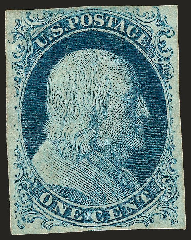 Price of US Stamps Scott Catalog 9 - 1852 1c Franklin. Robert Siegel Auction Galleries, Oct 2008, Sale 963, Lot 104