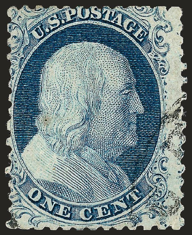 US Stamps Prices Scott Cat. # 9 - 1c 1852 Franklin. Robert Siegel Auction Galleries, Dec 2008, Sale 964, Lot 174
