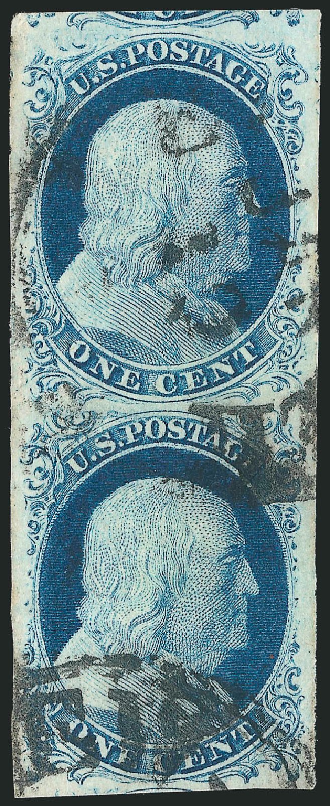 US Stamp Price Scott 9 - 1852 1c Franklin. Robert Siegel Auction Galleries, Sep 2009, Sale 976, Lot 1134