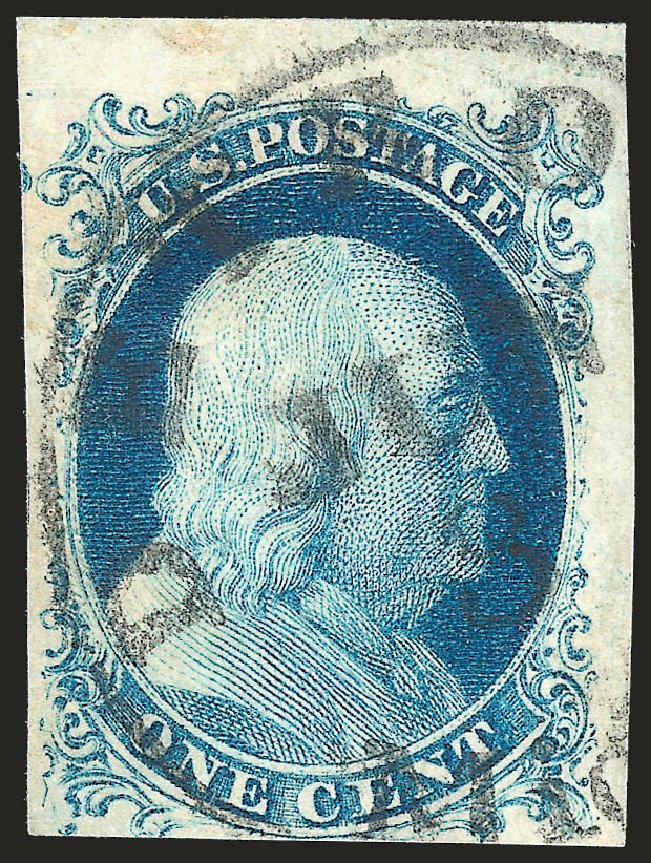 US Stamps Prices Scott Cat. #9 - 1c 1852 Franklin. Robert Siegel Auction Galleries, Apr 2010, Sale 984, Lot 84