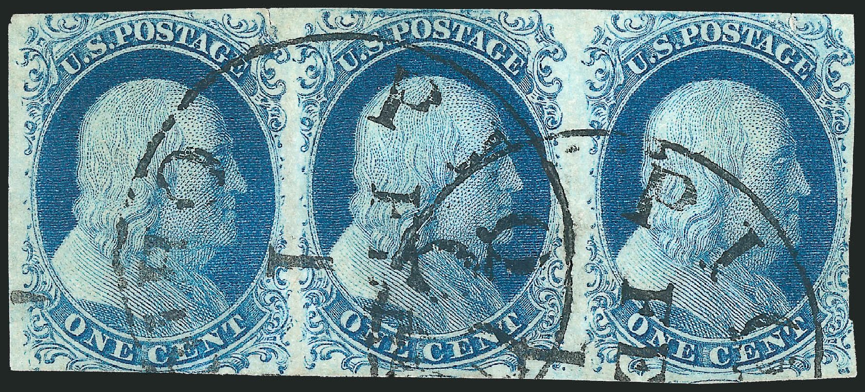 US Stamp Prices Scott #9 - 1c 1852 Franklin. Robert Siegel Auction Galleries, Sep 2010, Sale 994, Lot 854