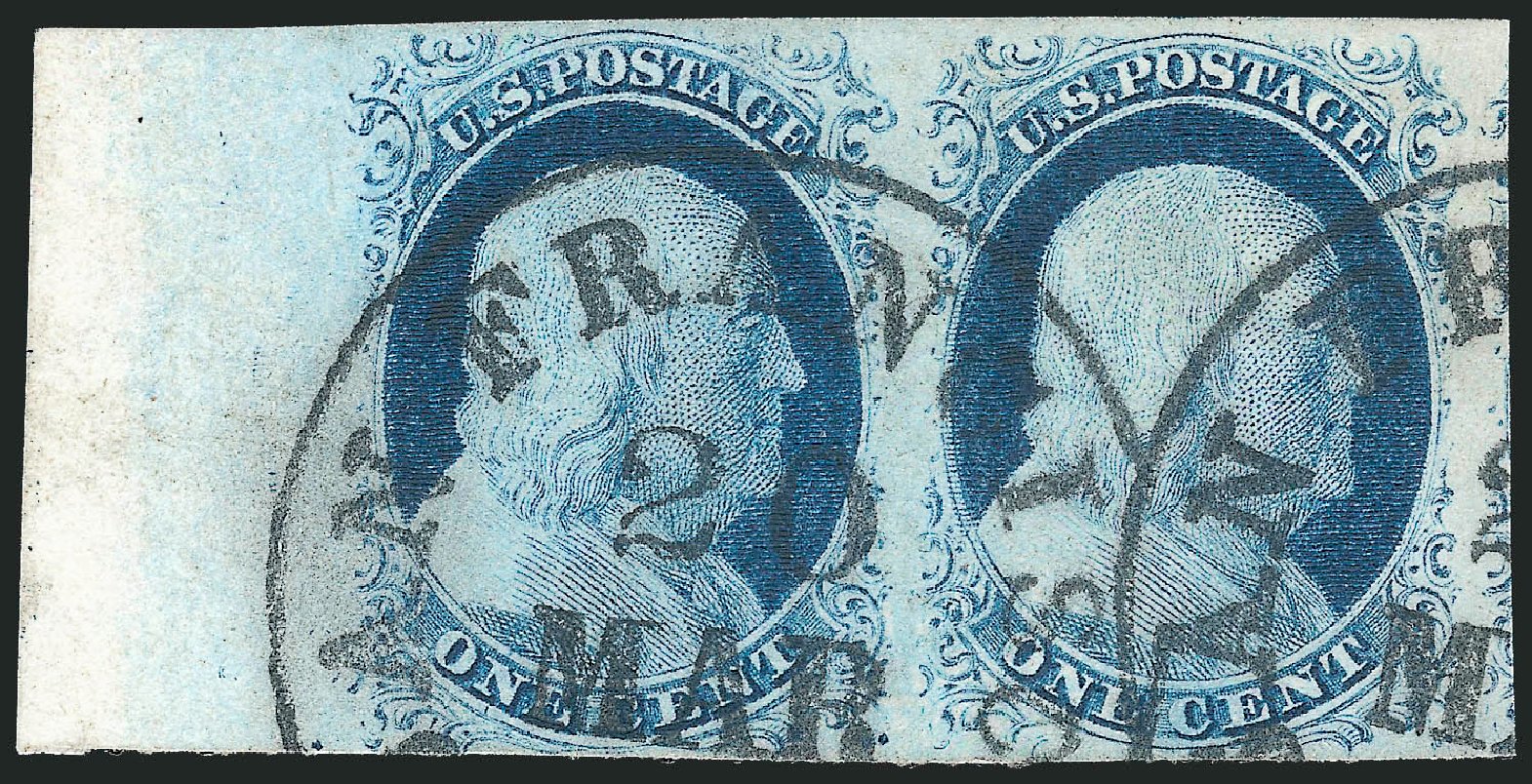 US Stamp Values Scott # 9: 1c 1852 Franklin. Robert Siegel Auction Galleries, Dec 2010, Sale 998, Lot 104