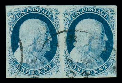 Cost of US Stamp Scott Cat. #9: 1c 1852 Franklin. Matthew Bennett International, Dec 2007, Sale 325, Lot 1395