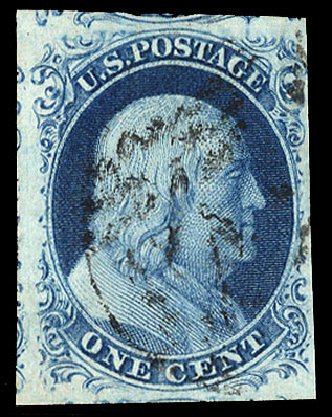 US Stamps Price Scott #9: 1852 1c Franklin. Cherrystone Auctions, Mar 2013, Sale 201303, Lot 5