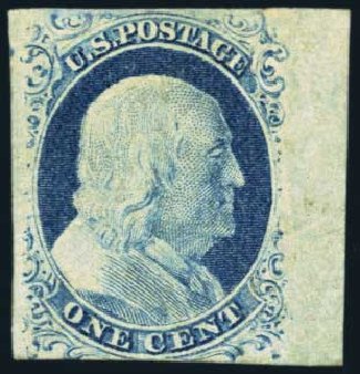 US Stamp Prices Scott Catalogue # 9: 1852 1c Franklin. Harmer-Schau Auction Galleries, Nov 2014, Sale 103, Lot 85