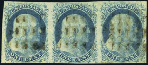 Cost of US Stamps Scott Catalog 9: 1c 1852 Franklin. Harmer-Schau Auction Galleries, Aug 2012, Sale 94, Lot 995