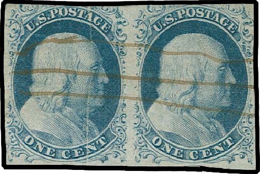 Cost of US Stamp Scott # 9: 1852 1c Franklin. H.R. Harmer, Oct 2014, Sale 3006, Lot 1025