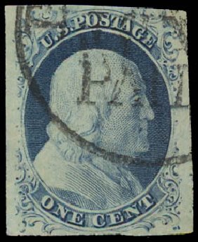 Cost of US Stamps Scott Cat. # 9: 1852 1c Franklin. Daniel Kelleher Auctions, Jul 2011, Sale 625, Lot 655