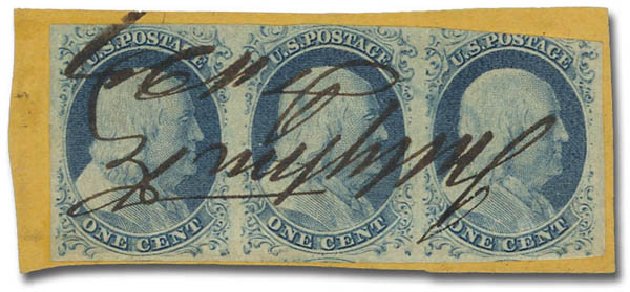 Values of US Stamp Scott #9: 1c 1852 Franklin. Daniel Kelleher Auctions, Oct 2012, Sale 632, Lot 935
