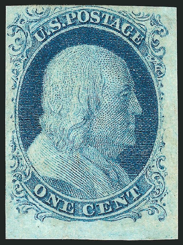 Price of US Stamps Scott 9 - 1c 1852 Franklin. Robert Siegel Auction Galleries, Dec 2011, Sale 1017, Lot 85